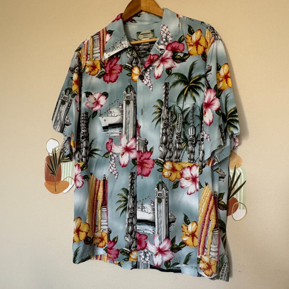 ORIGINAL VINTAGE KAMEHAMEHA HAWAIIAN MEN'S SHIRT